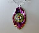 Eye of Shiva Fine Crystal Peacock Healing Pendant 