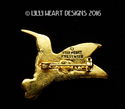 Lilli Heart Designs Retired Hummingbird Gold Plate