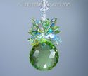 m/w Swarovski 30mm Peridot and Aurora Pineapple Su