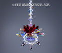 m/w Swarovski Mini Aurora and Red Car Charm LOTUS 