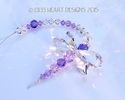 m/w Swarovski Crystal RARE Beads PURPLE DRAGONFLY 