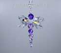 m/w Swarovski Crystal RARE Beads PURPLE DRAGONFLY 