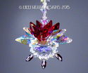 m/w Swarovski Mini Aurora and Red Car Charm LOTUS 