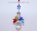  m/w Swarovski Rainbow Double Chakra CROSS ANGEL S