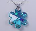 m/w Swarovski Crystal AB AQUA Disontinued Snowflak