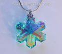 m/w Swarovski Crystal AB AQUA Disontinued Snowflak