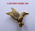 Lilli Heart Designs Retired Hummingbird Gold Plate