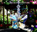 Crystal AB BUTTERFLY Suncatcher m/w SWAROVSKI Butt