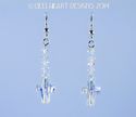 m/w Swarovski Crystal Cross Bead Aurora Borealis E