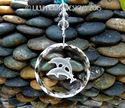 Crystal Double Dolphins Suncatcher w/Swarovski Oce
