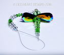 m/w Swarovski New Mini Peridot Peacock Dragonfly S