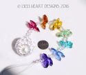m/w Swarovski Crystal Long TRIPLE CHAKRA Octagon C