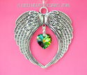 Angel Heart m/w Swarovski Peacock Color Heart Sunc