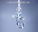  m/w Swarovski Car Charm Rare 8621 Clear ANGEL Sun