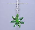 m/w Swarovski Crystal PERIDOT Flower Car Charm or 
