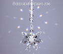 m/w Swarovski Crystal Clear Flower Car Charm or Su