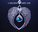 Angel Wings m/w Swarovski Aurora Mozart Suncatcher