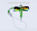 m/w Swarovski New Mini Peridot Peacock Dragonfly S