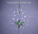 m/w Swarovski Crystal BIG Peridot Green Dragonfly 