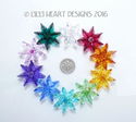 m/w Swarovski Crystal Clear Flower Car Charm or Su