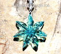 m/w Swarovski Crystal AQUA Flower Car Charm or Sun