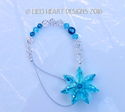m/w Swarovski Crystal AQUA Flower Car Charm or Sun