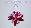 m/w Swarovski Mini SUPER STAR RED CLEAR Car Charm 