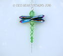 m/w Swarovski New Mini Peridot Peacock Dragonfly S