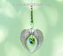 Angel Heart m/w Swarovski Peacock Color Heart Sunc