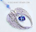  m/w Swarovski AB *Heliotrope Heart* Angel Wings S