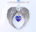  m/w Swarovski AB *Heliotrope Heart* Angel Wings S