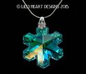 m/w Swarovski Crystal AB AQUA Disontinued Snowflak