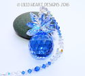 m/w Swarovski 30mm Ball Sapphire Aurora Pineapple 