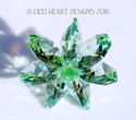 m/w Swarovski Crystal PERIDOT Flower Car Charm or 