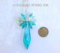 m/w Swarovski Icicle RARE 50mm AB Aqua PENDULUM Su