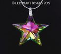 m/w Swarovski RARE 40mm Double Peacock Star CZ Bai