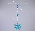 m/w Swarovski Crystal AQUA Flower Car Charm or Sun