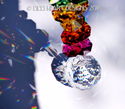 m/w Swarovski Crystal Long TRIPLE CHAKRA Octagon C