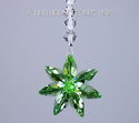 m/w Swarovski Crystal PERIDOT Flower Car Charm or 