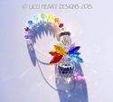  m/w Swarovski Rare AB Pear Body Dbl CHAKRA ANGEL 
