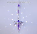 m/w Swarovski Crystal RARE Beads PURPLE DRAGONFLY 