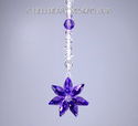m/w Swarovski Crystal PURPLE Flower Car Charm or S