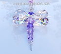 m/w Swarovski Crystal RARE Beads PURPLE DRAGONFLY 