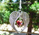 *Angel Love* m/w Swarovski RARE VINTAGE HEART Sunc