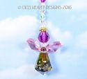  m/w Swarovski RARE Peacock 8621 Angel Rose Pink S