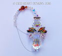  m/w Swarovski Rare Quad Winged AB Sunset Angel Su