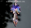 m/w Swarovski RARE 50mm Pink Icicle + AB Purples S