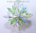 m/w Swarovski Clear + Rare AB Peridot SUPER STAR S