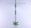 m/w Swarovski Crystal PERIDOT Flower Car Charm or 