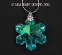 m/w Swarovski Crystal AB AQUA Disontinued Snowflak